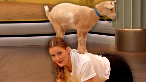 Drew and a goat