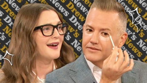 Ross Mathews Tries Out TikTok Concealer Trend That Gets Rid of Dark Eye Circles | Drew's News