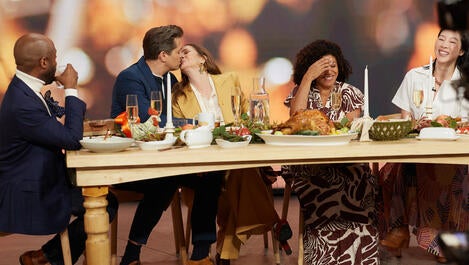 Damona Hoffman Gives Drew and Andrew Rannells Advice on How to Act with Your Significant Other on Turkey Day | Turkey Telethon 