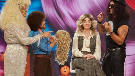 Chris Appleton Styles a Drew Barrymore Show Producer's Farrah Fawcett Wig